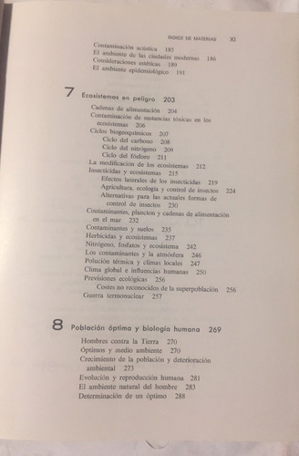 Libro Población Recursos Medio Ambiente Aspectos De Ecología