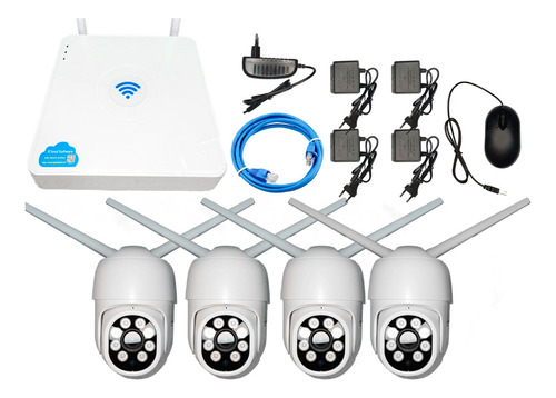 Kit Dvr 4 Camaras De Seguridad Inalámbricas Wifi