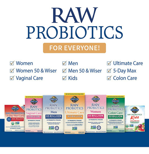Suplemento Garden Of Life Raw Probiotics Colon Care 30 Cápsu