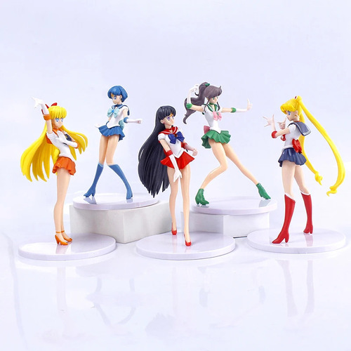 5 Figuras De Acción De Sailor Moon, Modelo De Muñecas De Ani