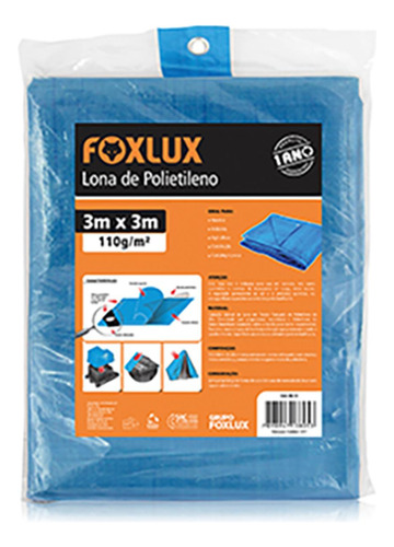Lona Carreteiro Foxlux  3x3 Azul 6013