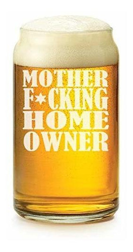 Vidrio De Lata De Cerveza De 16 Oz Madre F Ing Hogar Dueño C