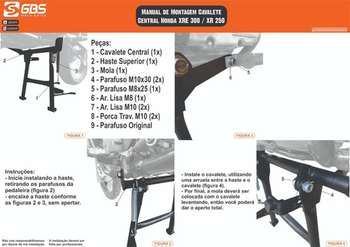 Caballete Central Honda Xre 300 Compatibles 2019 Al 2022