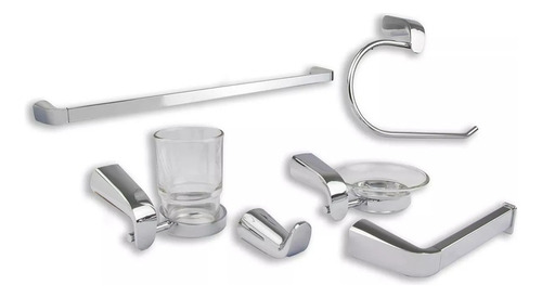 Juego De Accesorios Para Baño 6 Piezas Acabado Satín Meer