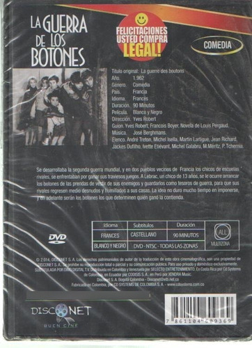 Legoz Zqz Dvd La Guerra De Los Botones Disco Sellado Ref 857