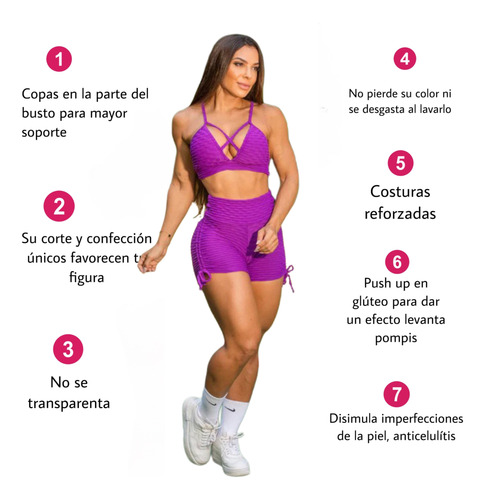 Set Leggins Deportivo Mujer Brasil 2pzs Scrunch Alta F