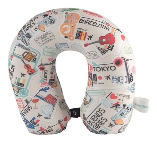 Imagen 4 de 7 de Almohada Cuello Viaje Relax Diseño Hombre Mujer Niño Niña