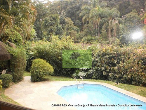 Imagem 10 de 30 de Projeto Aconchegante Que Une A Natureza E O Conforto, Fazendinha, Granja Viana, Ca0485 Agv - Ca0485