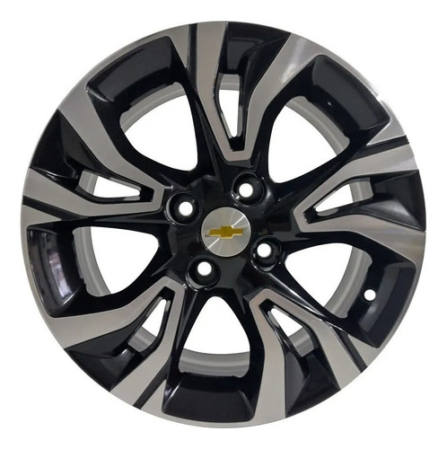 Jogo De Rodas Aro 15 4x100 Gm Onix Turbo 2022 S35 Bd Cor Preto Diamantado S35