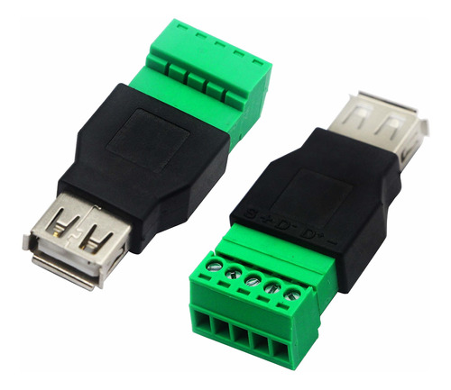 Cgtime Usb 2.0 Conector Bloque Terminal Tornillo Hembra 5 8a