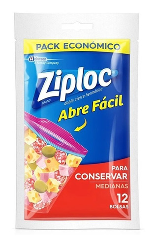 Ziploc Bolsas Hermeticas Medianas X 12u