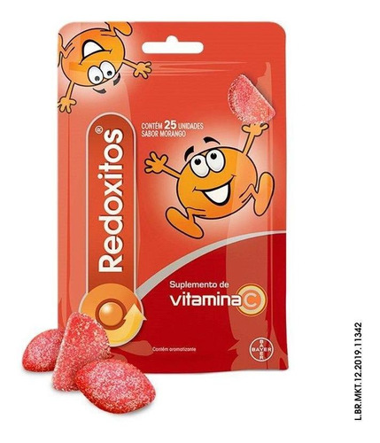 25 gomitas con vitamina C Redoxitos sabor fresa