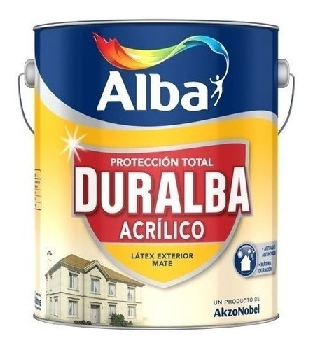 Pintura Latex Duralba Super Acrilico Exterior Blanco 20 Lts