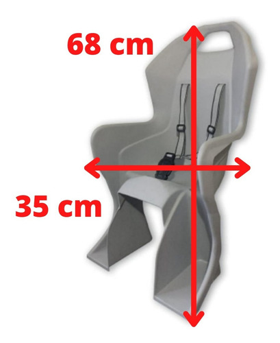 Imagen 3 de 9 de Silla Para Bicicleta Niño Bebe Sillita Smart Grande Trasera
