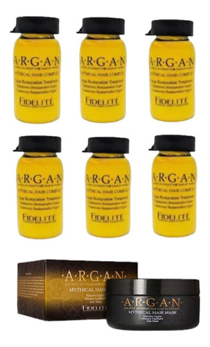 Máscara Árgan 1/4kg + Ampollas Árgan 6 X 15ml Fidelite