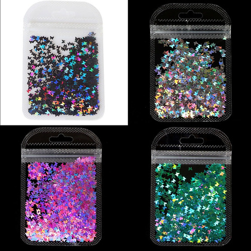 12 Colores Brillo Holográfico Resina Epoxi Rstar Mariposa M