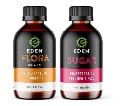 Eden Combo Fertilizante Flora + Sugar 125 Ml.