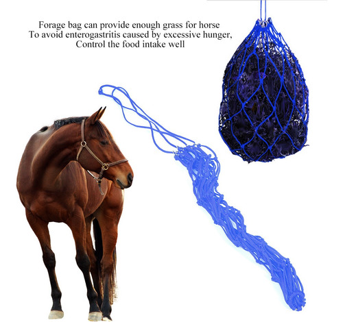 Bolsa De Red Para Forraje Para Caballos, Tamaño Mediano, Res