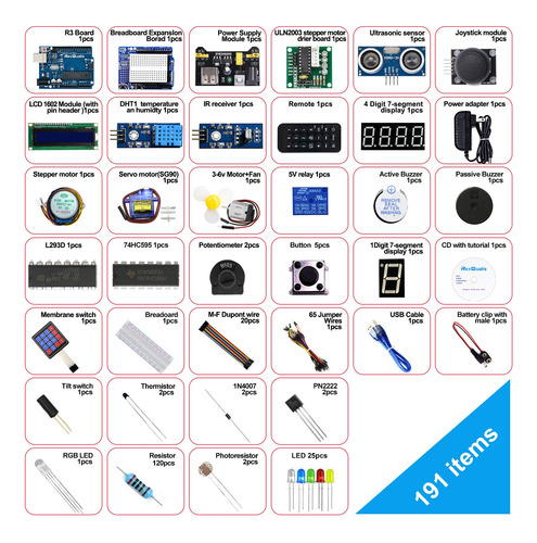 Kit De Inicio Super Rexqualis Basado En Arduino Uno R3 Con