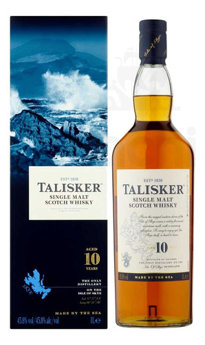 Whisky Talisker Single Malt 10 Años 1 Litro