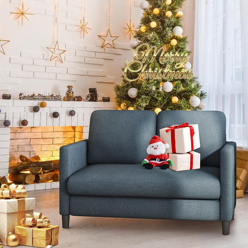 Sofá Pequeño Sala Sillón Minimalista Tapizado Con 2 Personas