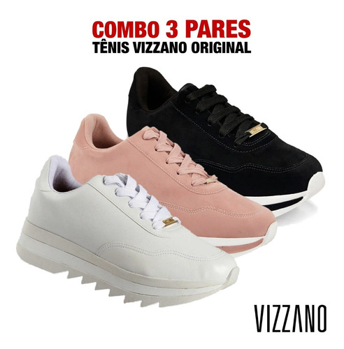 tênis vizzano sneaker bufalo flatform feminino