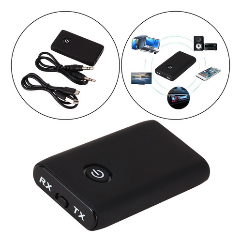 Receptor Transmisor Bluetooth 2 En 1 Adaptador Aux De 3,5 Mm