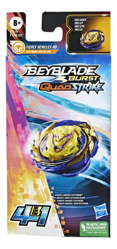 Beyblade Burst Quadstrike Fierce Achilles A8 Color Azul