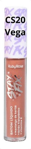 Batom Líquido Ruby Rose Stay Fix Vega 3,2ml Acabamento Matte Cor Marrom