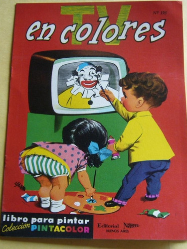 Tv En Colores / Cuento Infantil Para Pintar / Año 1962