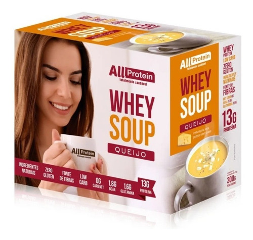 Caixa De Whey Soup Queijo 12 Unidades De 25g - All Protein