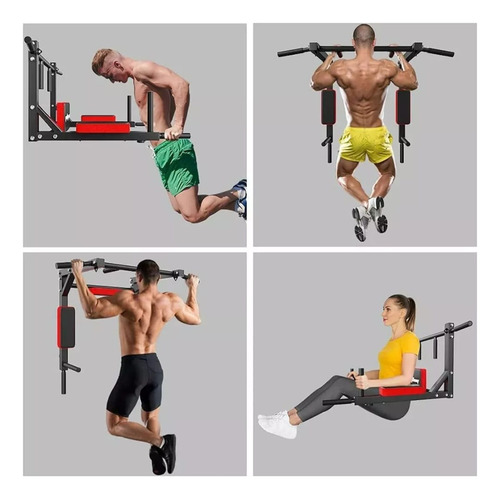 Barra Multifuncional Push Up 8 En 1 Para Pared En Acero