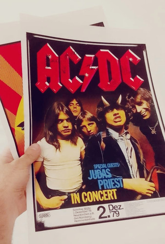 Pack De 5 Posters A Elección! Rock 30 X 40 Zeppelin Ac/dc