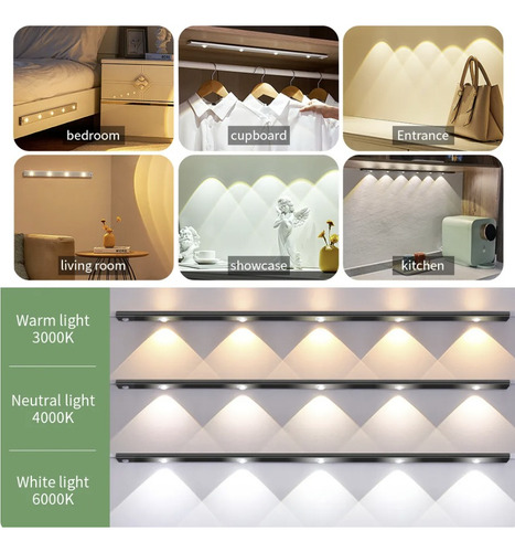Luz Led Plegable 3 Tonos Escritorio Mesa Usb Cocina 30 Cm Estructura Plateado