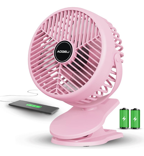 Aogeli Ventilador De Clip Para Cama, Pequeño Ventilador Port