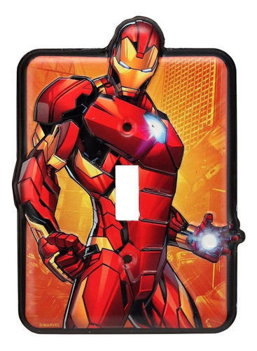 Open Road Brands Marvel Iron Man - Placa De Interruptor De L