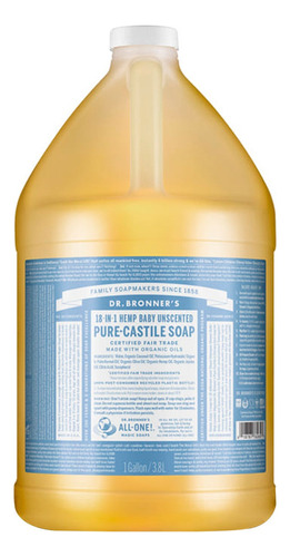 Jabón Liquido De Castilla Organico Dr Bronners Baby 3.8 Lts