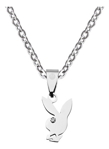 Dije Conejito Playboy + Cadena De Regalo Art Joyería Úni 