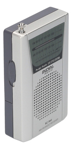 Indin Bc-r60 Am Fm - Radio Portátil De Bolsillo Con Batería