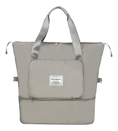 Mochila Bolso Impermeable Extensible 3 En 1 Para Viajes Gris