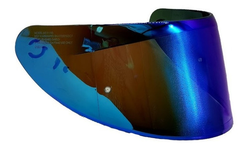 Viseira Revo V18b Azul Rainbow Para Capacete Axxis