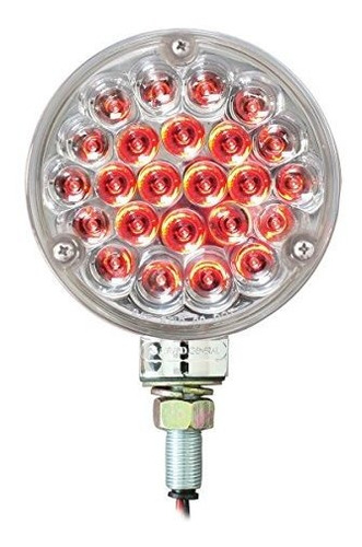 Imagen 1 de 2 de Gran General 4 Sola Cara Ambar Perla 24 Led Pedestal Sellad