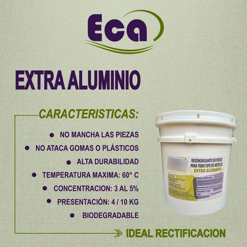 Desengrasante Polvo Aluminio 10 Kg Ultrasonido Rectificacion
