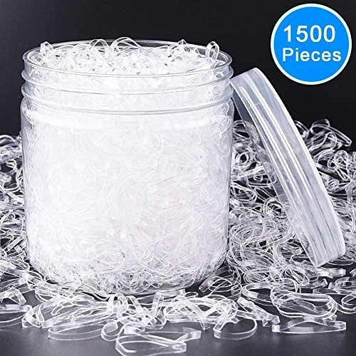 Eaone 1500 Piezas Bandas Elásticas Claras Para El Cabello, 