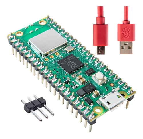 Kit Raspberry Pi Pico W Rp2040 Wifi Header Cable Usb Oficial