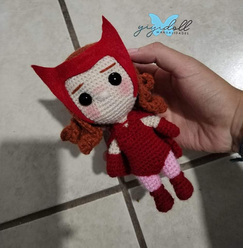 Wanda Scarlet Witch Amigurumi Crochet 15cm