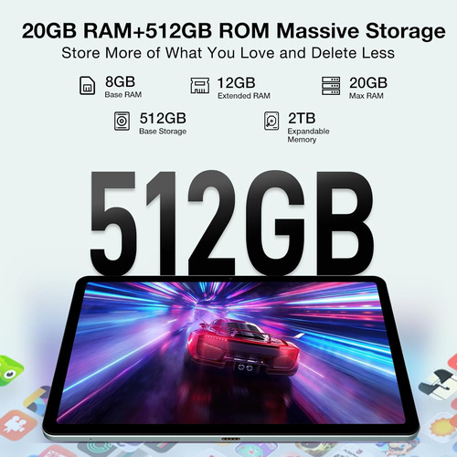 Doogee T40 Android 14 Tablet, 20gb(8+12gb)ram, 512gb Rom