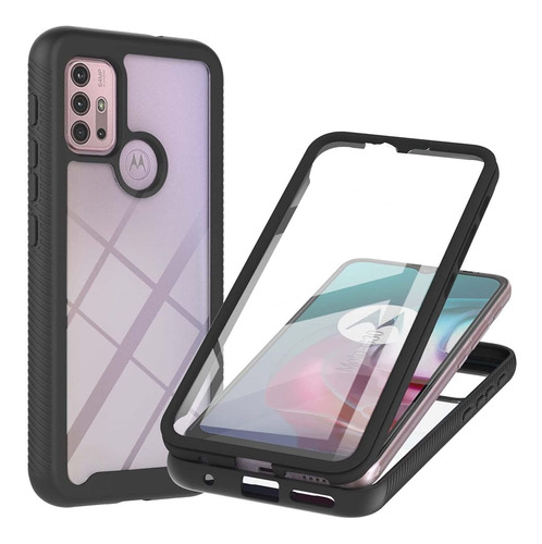 Para Motorola Case G30 3 En 1 Suave Tpu+pc Dura P3309