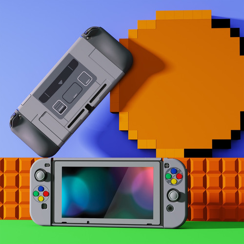 Playvital Carcasa Dura Para Nintendo Switch - Clásico Color Clásico Sfc Snes Eu