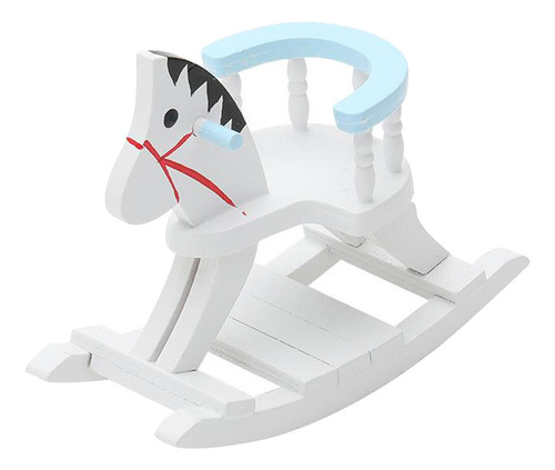 1/12 Casa De Muñecas Mini Silla De Caballo De Madera